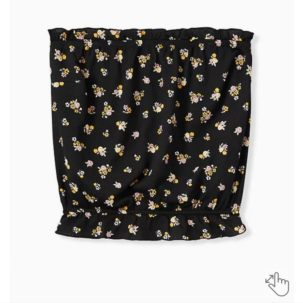 NWT Strapless Textured Jersey Crop Top